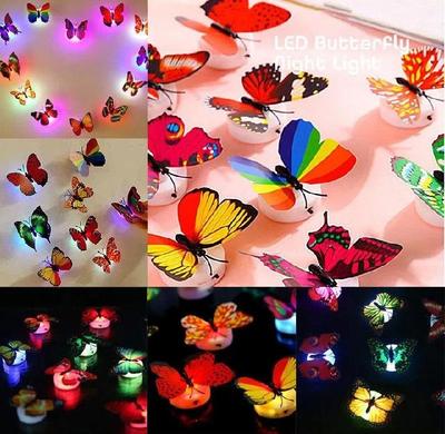 LED Butterfly Wall Sticker Multicolor Decor